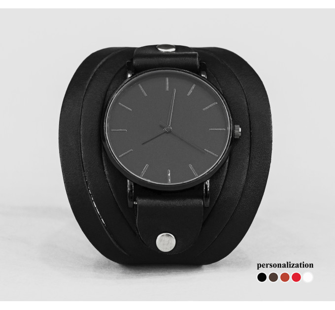 Leather watch band for men or women, code 5608