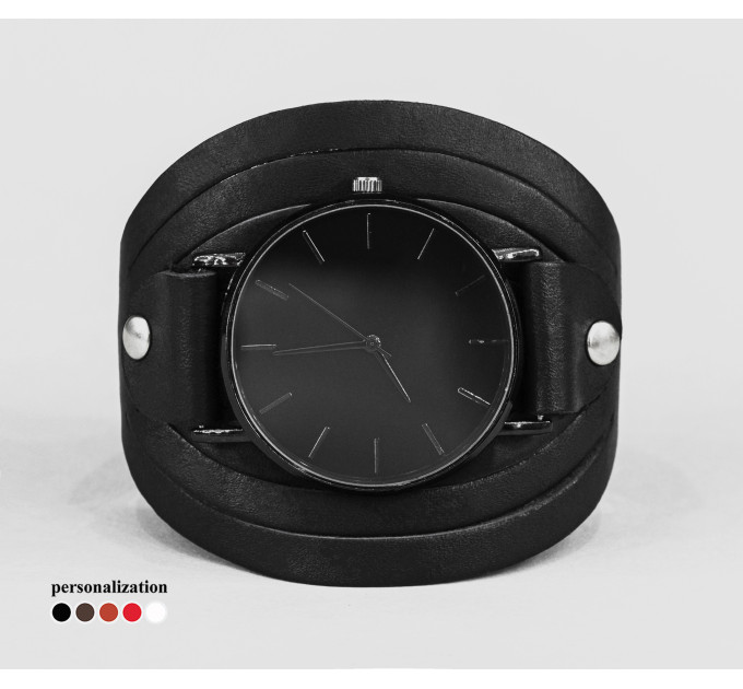 Leather watch band for men or women, code 5608