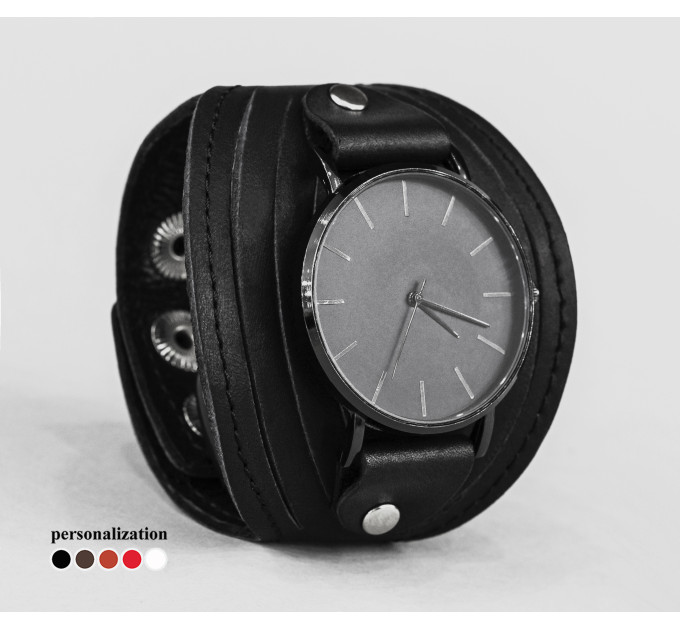 Leather watch band for men or women, code 5608st