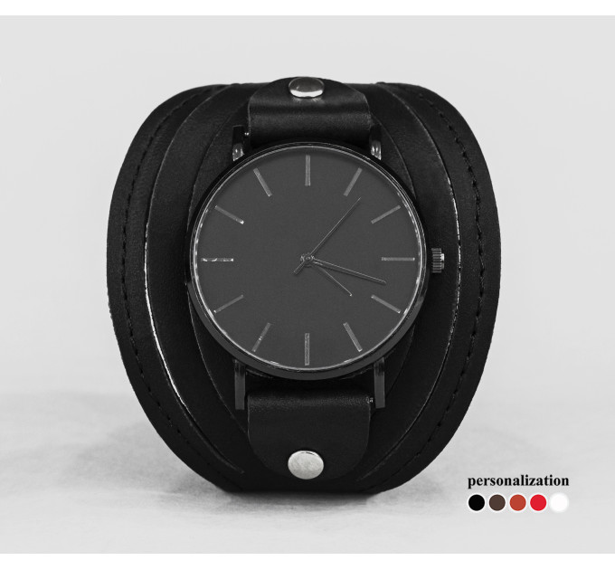 Leather watch band for men or women, code 5608st