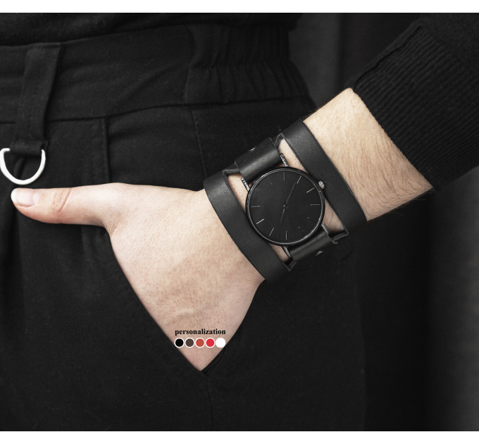 Leather watch band for men or women, code 5620