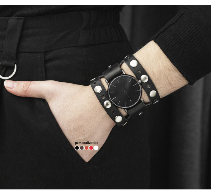 Leather watch band for men or women, code 5625