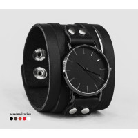 Leather watch band for men or women, code 5640