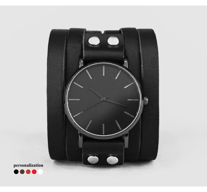 Leather watch band for men or women, code 5640