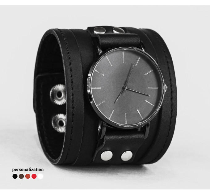 Leather watch band for men or women, code 5640st