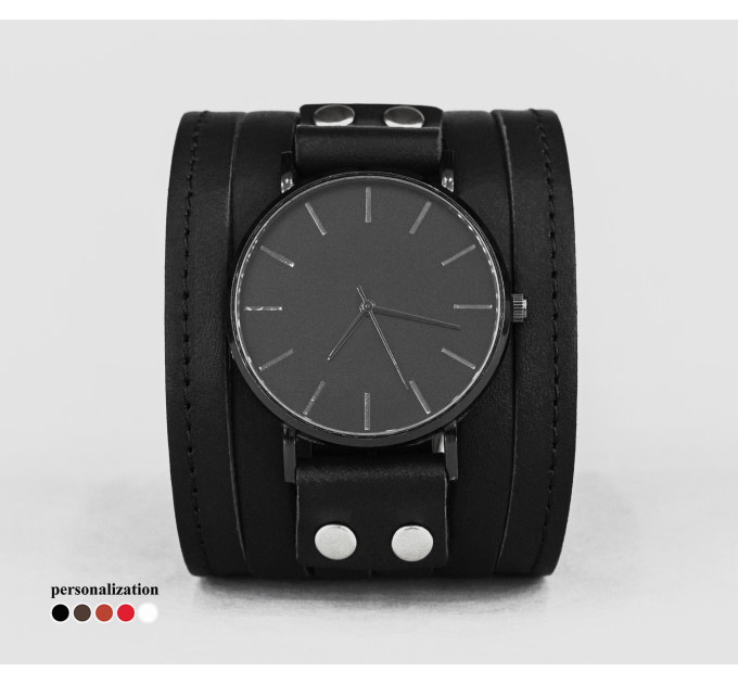 Leather watch band for men or women, code 5640st