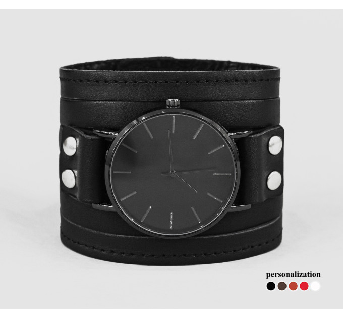 Leather watch band for men or women, code 5640st