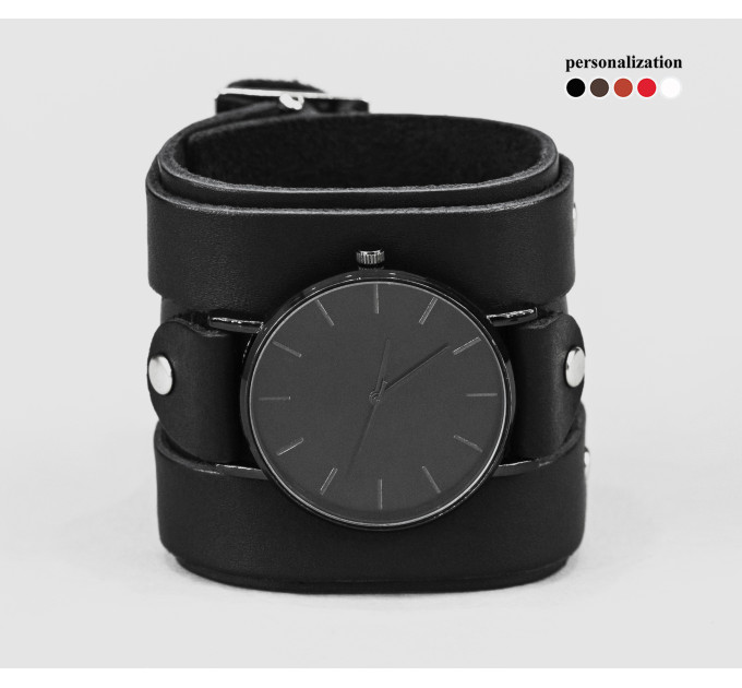 Leather watch band for men or women, code 5710