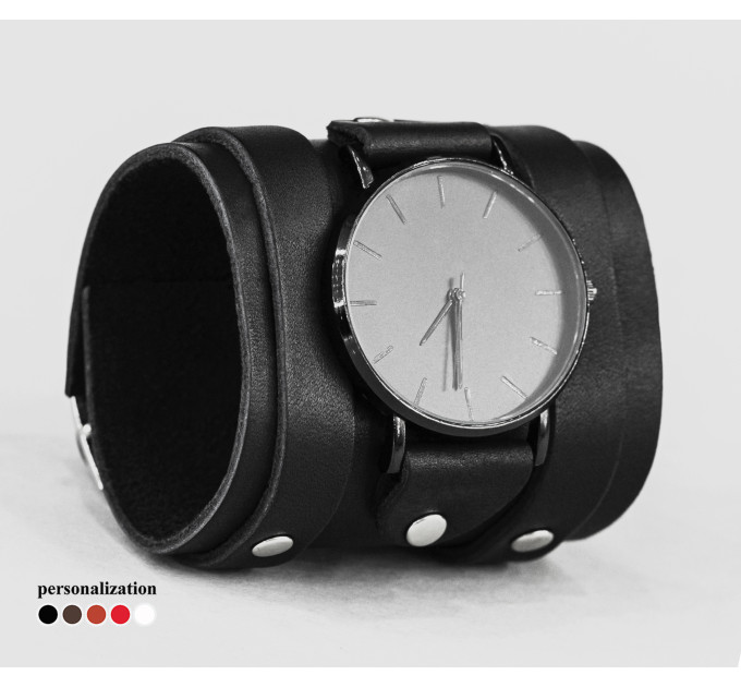 Leather watch band for men or women, code 5715