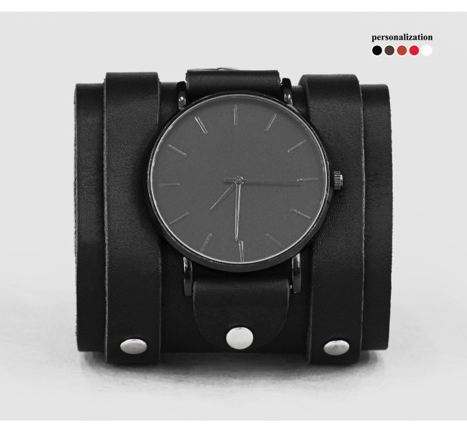 Leather watch band for men or women, code 5715