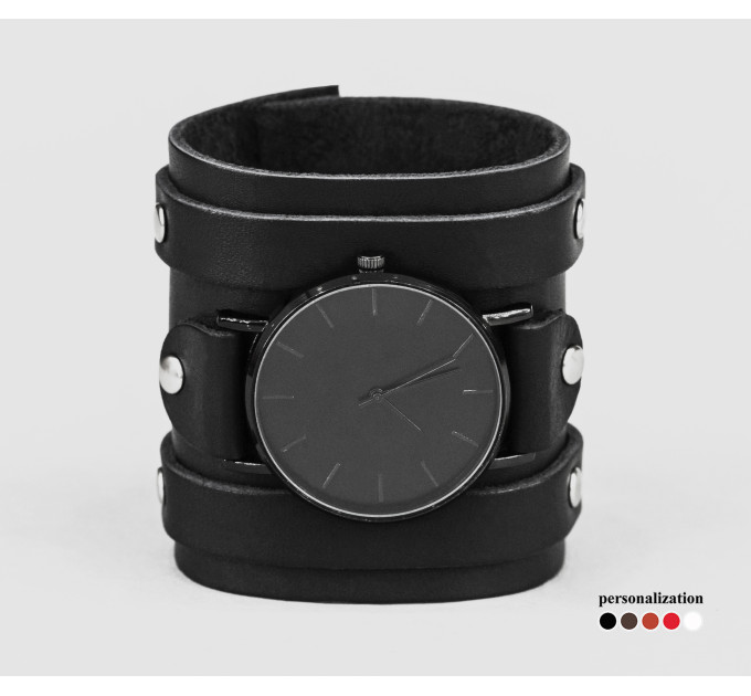 Leather watch band for men or women, code 5715