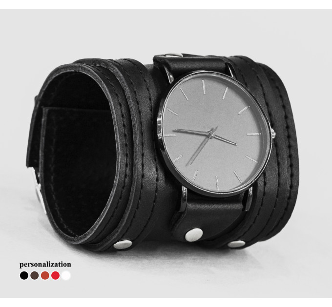 Leather watch band for men or women, code 5715st
