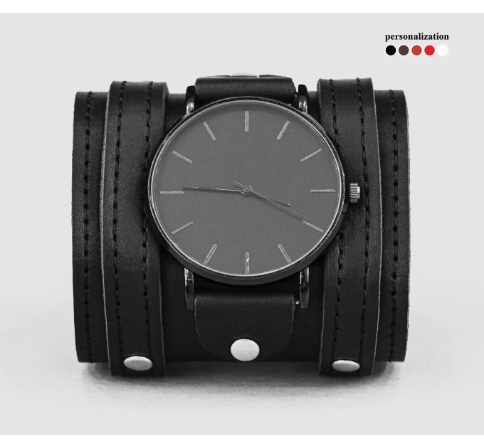 Leather watch band for men or women, code 5715st