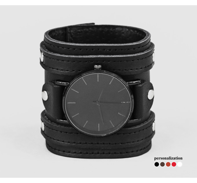 Leather watch band for men or women, code 5715st