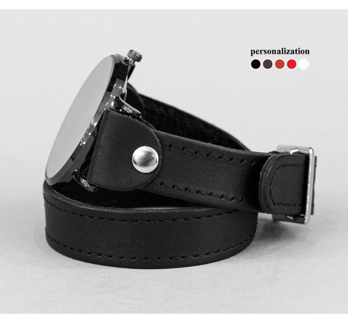 Leather watch band for men or women, code 5810st