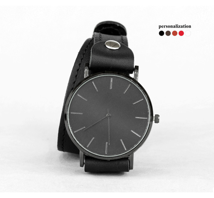 Leather watch band for men or women, code 5810st