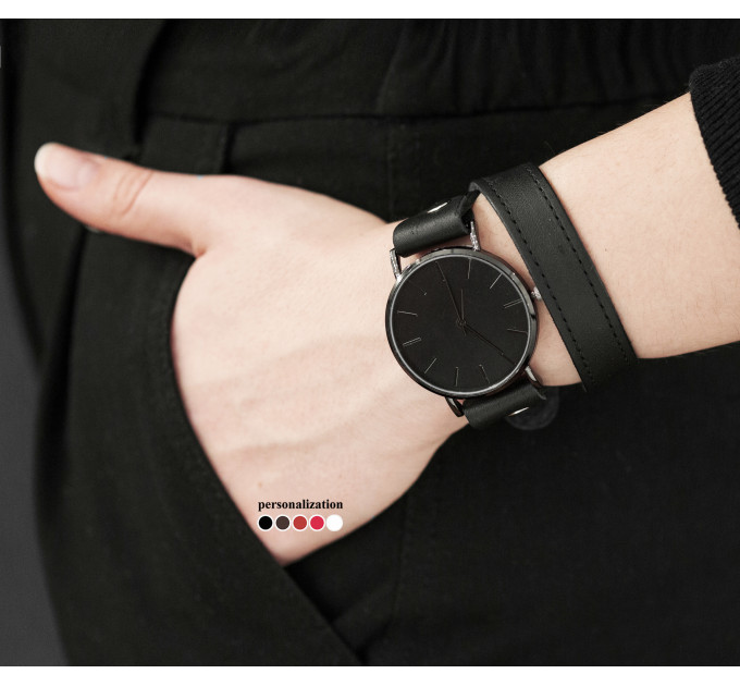 Leather watch band for men or women, code 5810st