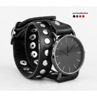 Leather watch band for men or women, code 5820