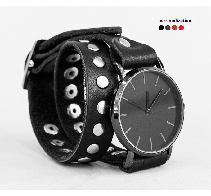 Leather watch band for men or women, code 5820