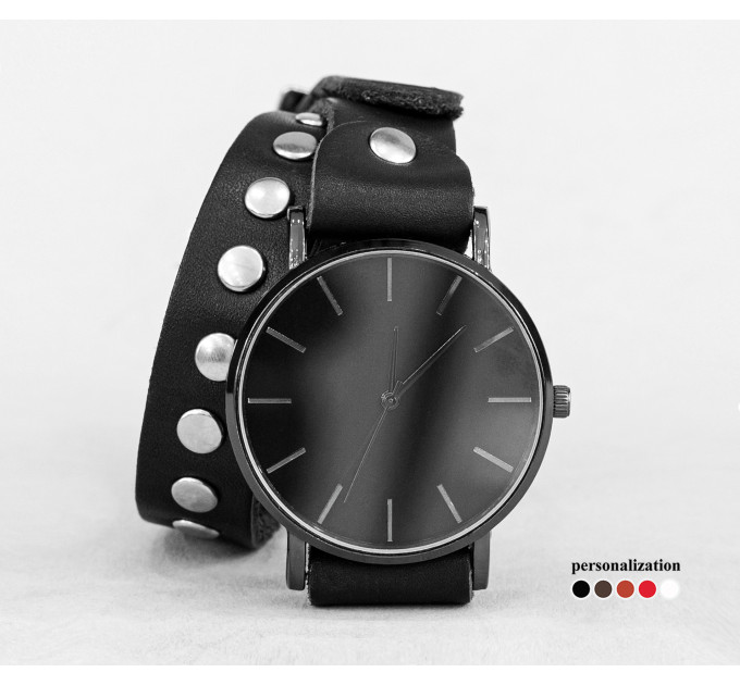 Leather watch band for men or women, code 5820