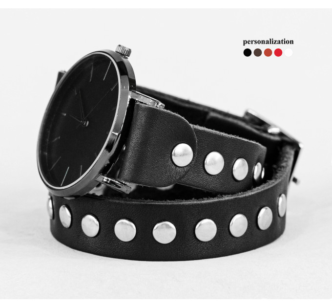 Leather watch band for men or women, code 5820