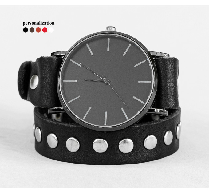Leather watch band for men or women, code 5820