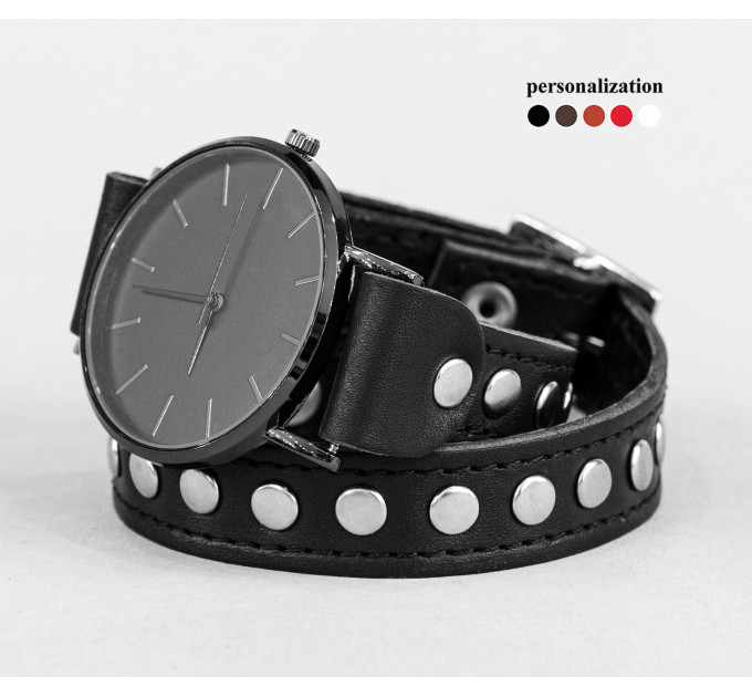 Leather watch band for men or women, code 5820st