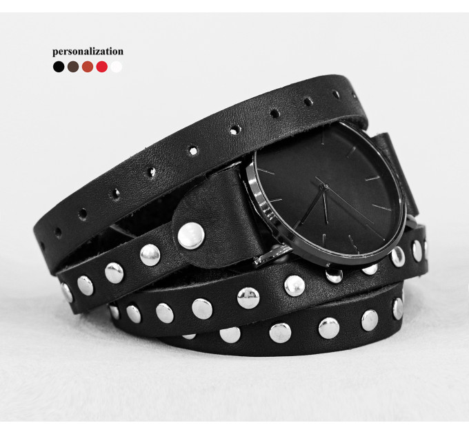 Leather watch band for men or women, code 5856