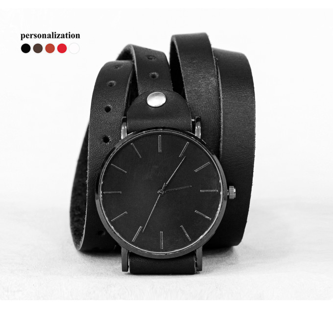 Leather watch band for men or women, code 5858