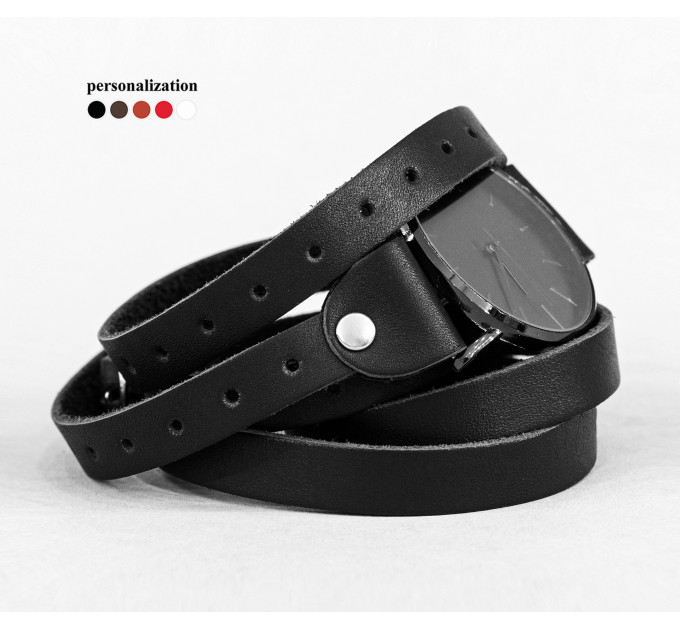 Leather watch band for men or women, code 5858