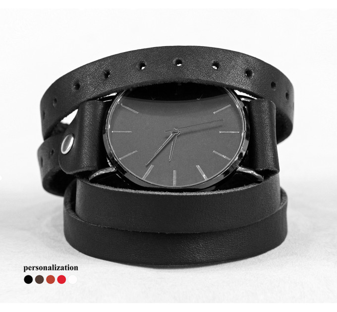 Leather watch band for men or women, code 5858
