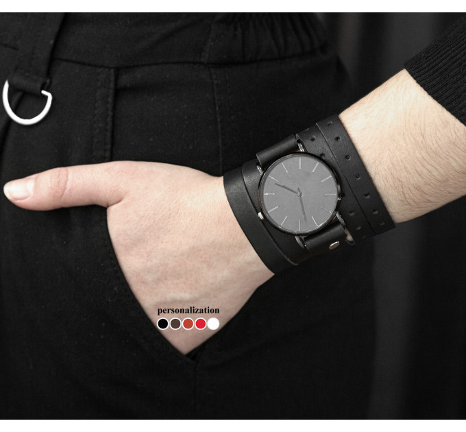 Leather watch band for men or women, code 5858