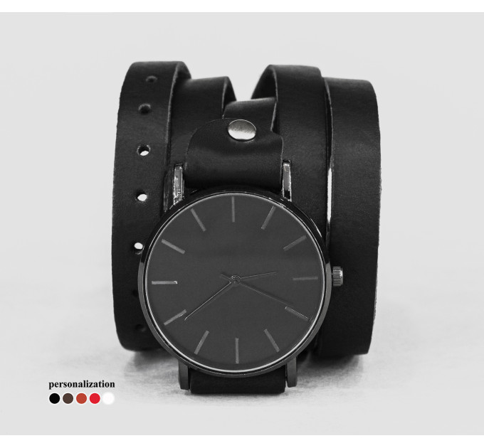 Leather watch band for men or women, code 5860