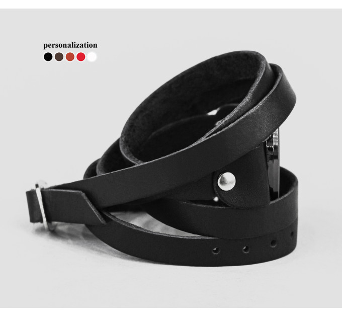 Leather watch band for men or women, code 5860