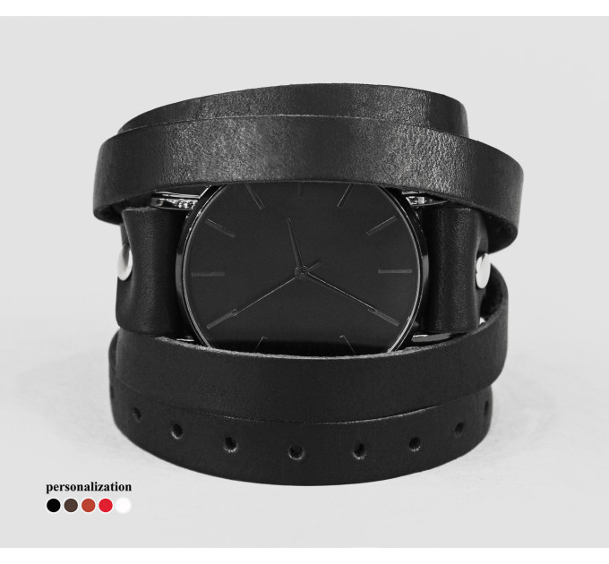 Leather watch band for men or women, code 5860
