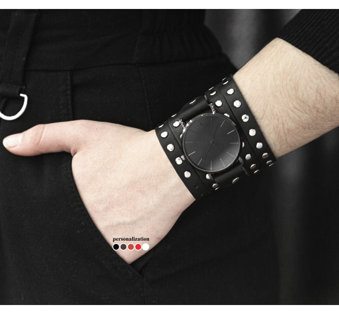 Leather watch band for men or women, code 5861