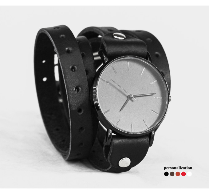 Leather watch band for men or women, code 5864