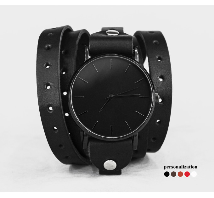 Leather watch band for men or women, code 5864