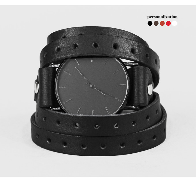 Leather watch band for men or women, code 5864