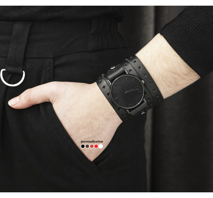 Leather watch band for men or women, code 5864