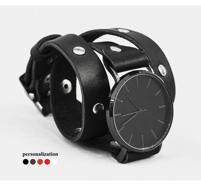 Leather watch band for men or women, code 5870