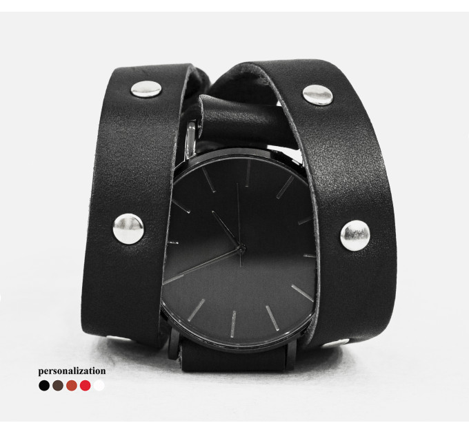 Leather watch band for men or women, code 5870