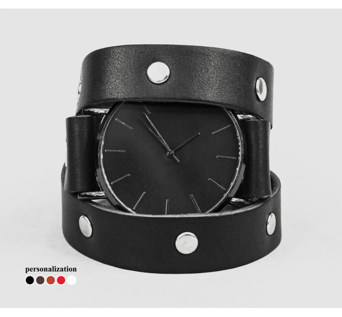 Leather watch band for men or women, code 5870