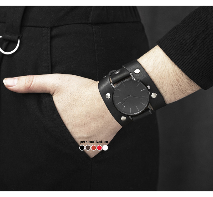 Leather watch band for men or women, code 5870