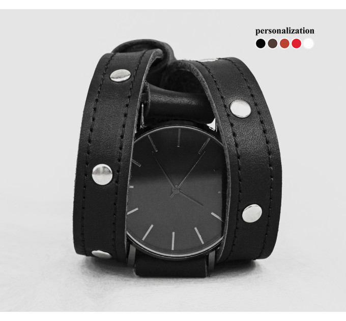 Leather watch band for men or women, code 5870st