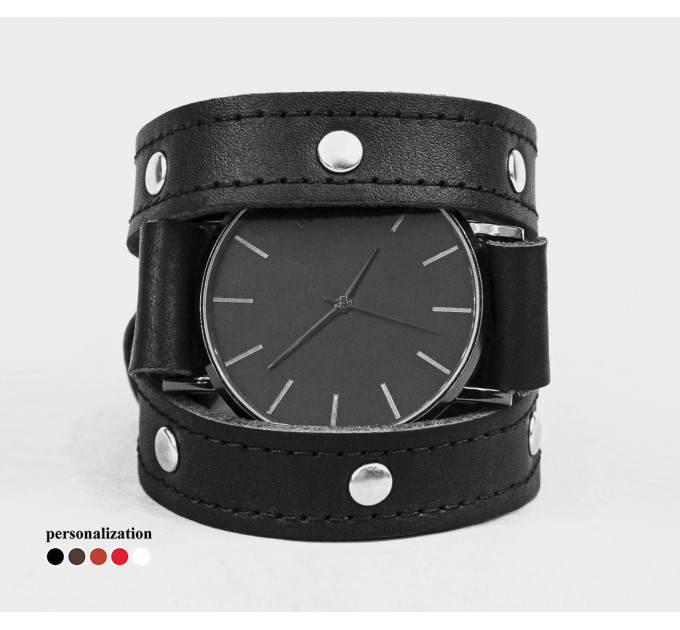Leather watch band for men or women, code 5870st