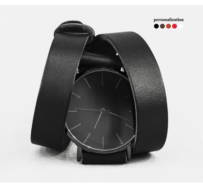 Leather watch band for men or women, code 5875