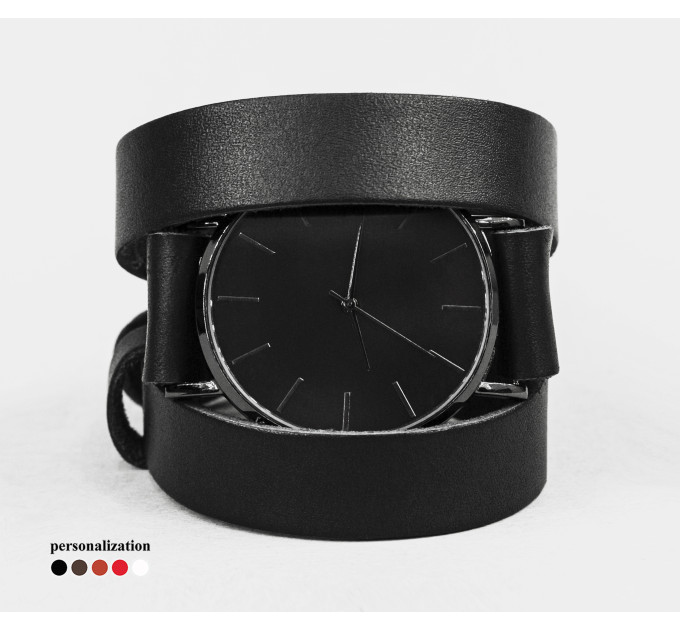 Leather watch band for men or women, code 5875