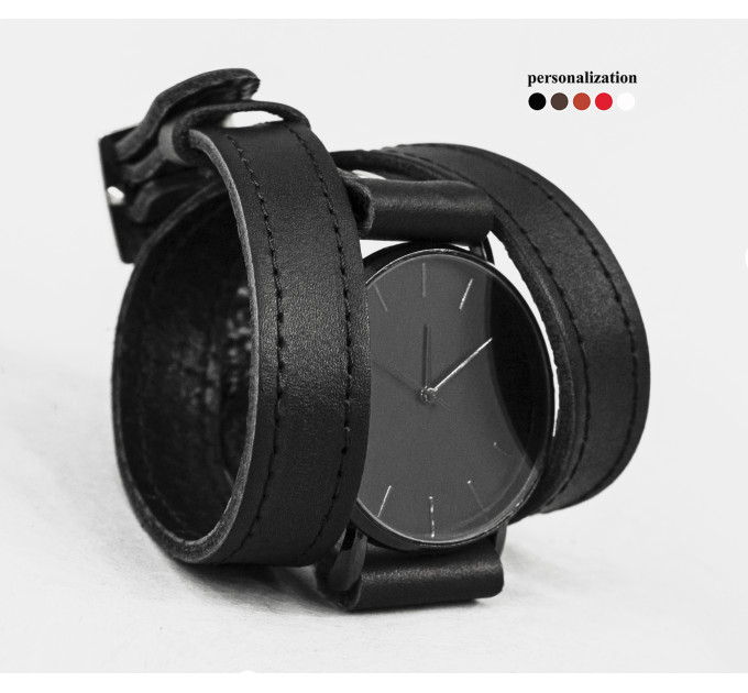 Leather watch band for men or women, code 5875st