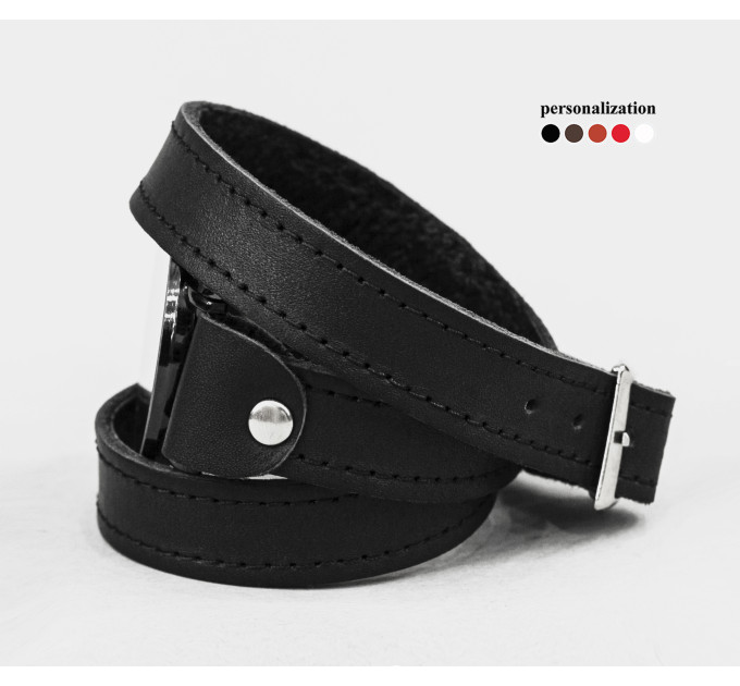 Leather watch band for men or women, code 5875st